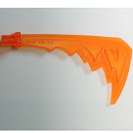 Lego katana, průhledná oranžová (73766d TRANS-ORANGE)